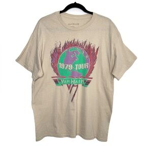 Van Halen World Tour 1979 mens L graphic T-shirt Y2K street wear